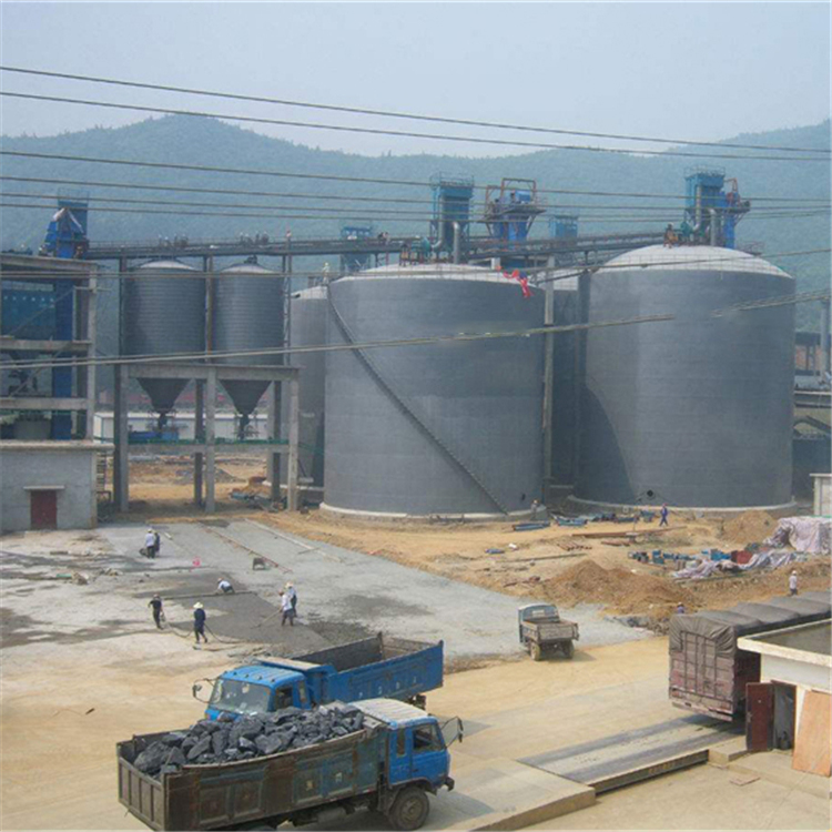 大理水泥钢板仓2座3000吨青岛项目进入施工